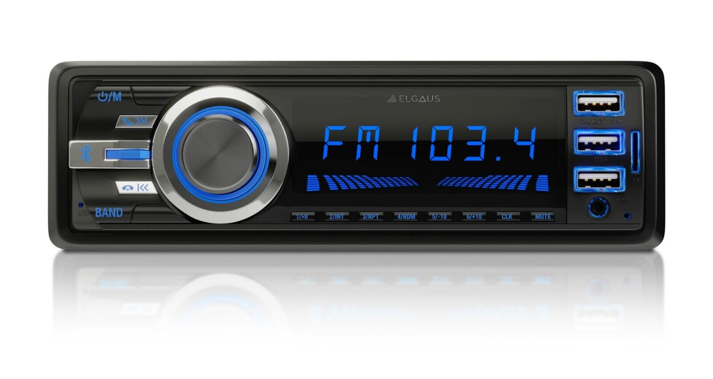 ELGAUS ES-MP880M Autoradio | Fernbedienung | 1 DIN | 3xUSB | MP3 | RDS | ID3 |